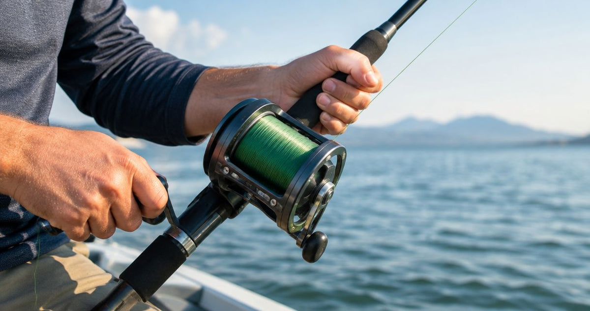 Can a hand reel handle heavy fishing line?