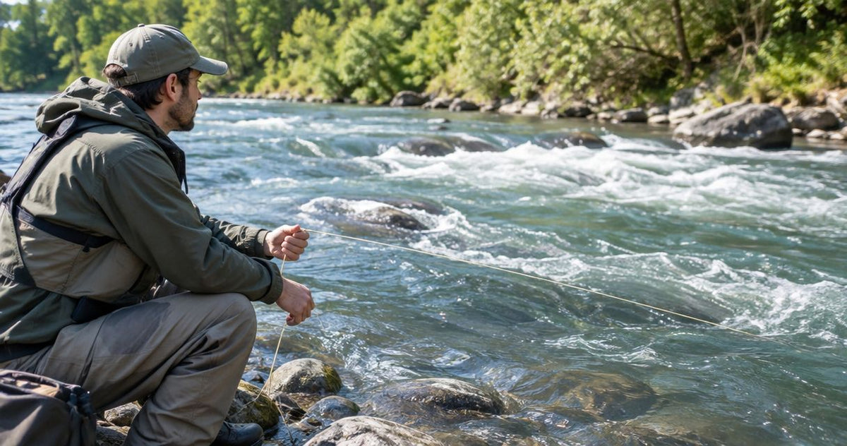 Is handline fishing effective in rivers with strong current?