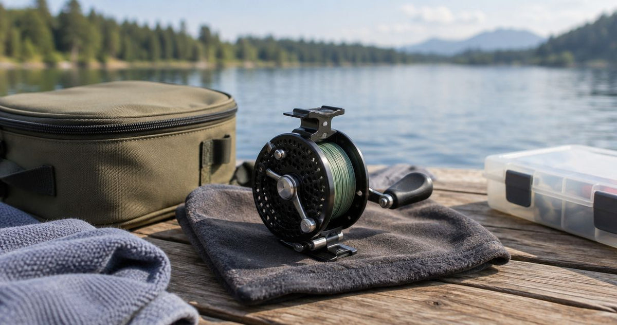 How do you store a hand reel between fishing trips?