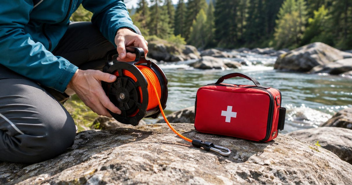 Pairing a GoReel hand reel with a GoAid first aid kit for safety