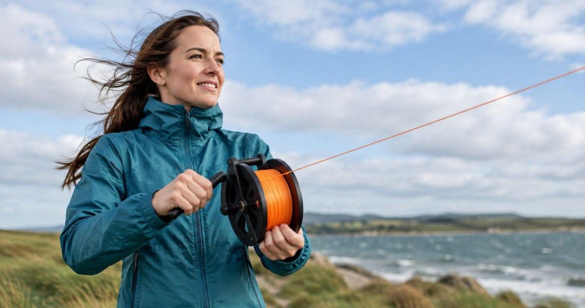 Does a hand reel work well in windy conditions?