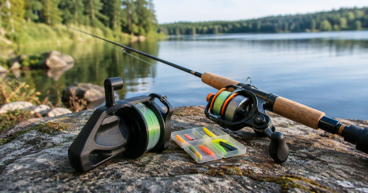 Switching between a GoReel hand reel and Trout Magnet Spin combo